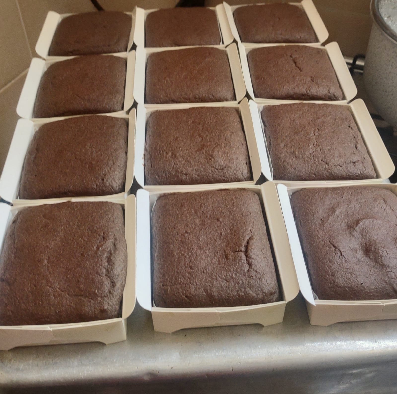 Brownies artesanais recém-assados